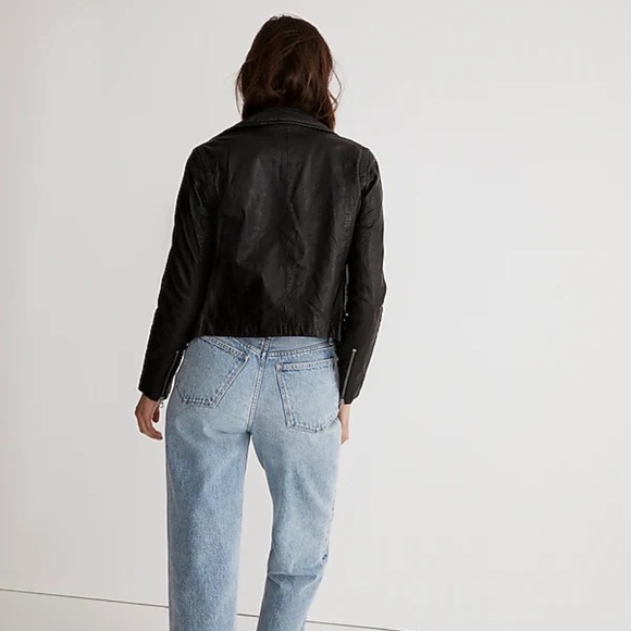 NWOT Madewell Washed Leather Motorcycle Jacket - Picture 5 of 16
